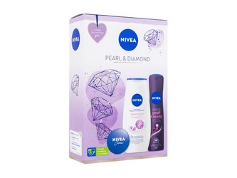 Nivea Pearl & Diamond sprchový krém Diamond & Argan Oil 250 ml + antiperspirant Pearl & Beauty 150 ml + univerzální krém Creme 30 ml