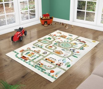 Koberček detský - dopravné ihrisko - šírka 100 cm, dĺžka 150 cm