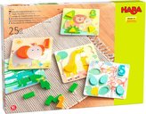 Haba Dřevěná hračka na učení barev a čísel Divoká zvířátka