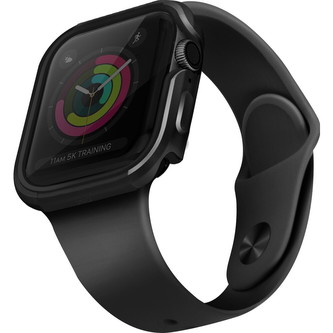 UNIQ Valencia kovové pouzdro Apple Watch Serie 4/5/6/SE (44mm) tmavě šedé