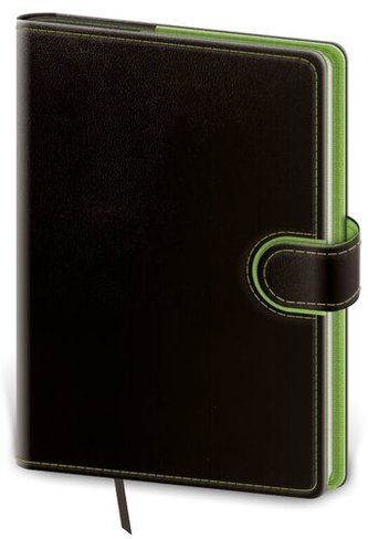 Diář 2023 týdenní kapesní Flip - černo/zelená