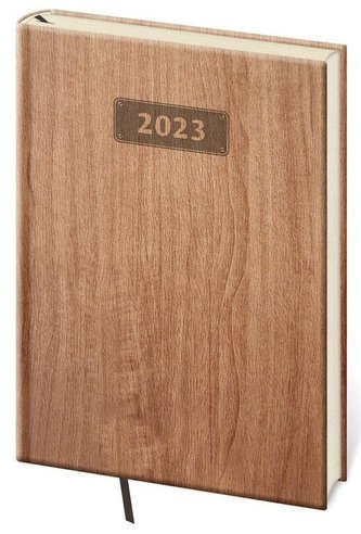 Diář 2023 Wood - světle hnědá, denní A5