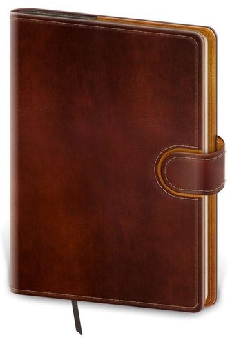 Diář 2023 denní B6 Flip - hnědo/hnědá