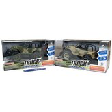 R/C auto vojenské terénní 26cm 27MHz plná funkce na baterie