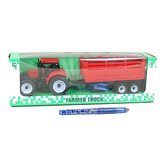 Traktor s vlečkou na setrvačník, 7x27x6cm