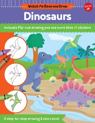 Watch Me Read and Draw: Dinosaurs
