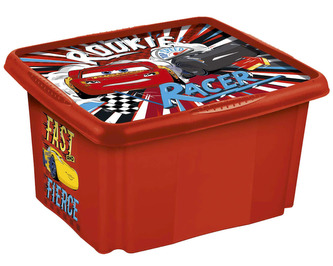 Úložný box s víkem malý "Cars", Červená