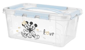 Domácí úložný box "Mickey & Minnie", Matná modrá S