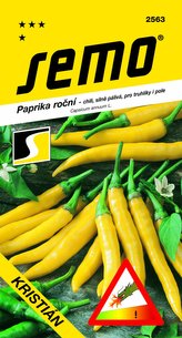 Paprika zel. pálivá chili - Kristián žltá rýchl, pole 0,4 g /SHU 55 000/