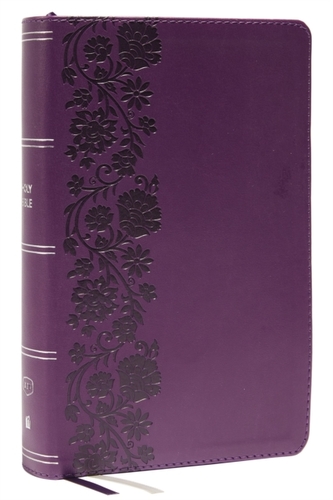 KJV, Personal Size Large Print Single-Column Reference Bible, Leathersoft, Purple, Red Letter, Thumb Indexed, Comfort Pr