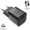 FIXED Mini nabíječka s USB-C výstupem a kabelem USB-C 1 metr PD 30W bílý