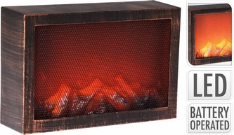 Elektrický krb s LED plameny 30 x 21 cm
