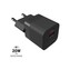FIXED Mini nabíječka s USB-C a USB-A výstupem PD 20W a QC 3.0 černá