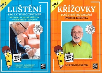 Balíček křížovek 1+1 zdarma (Luštění pro aktiví odpočinek + Křížovky plné vtipů pro zasmání)