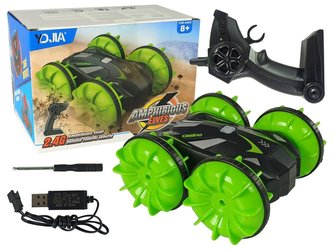 Amfibia dwustronna R/C 2,4G zielona