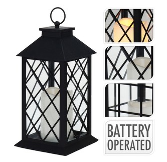 PROGARDEN Lampáš s LED sviečkou 29 cm čierna KO-ADA100040