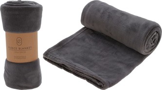 Deka fleece 125 x 150 cm ESSENTIALS šedá