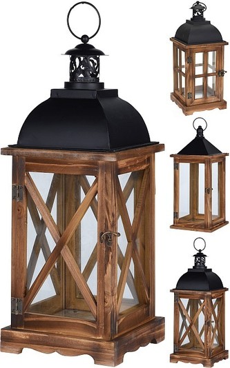 PROGARDEN Lucerna dřevěná 41 cm KO-CAT300040