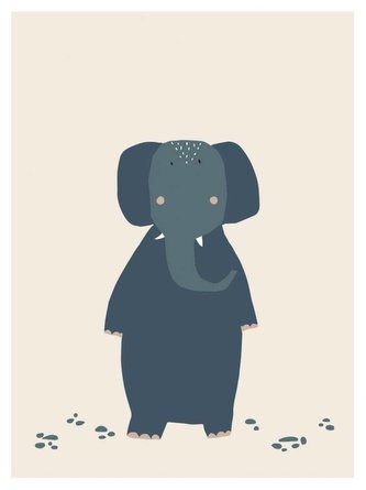 Plakát - Mrs. Elephant 30 x 40 cm
