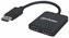 Manhattan rozbočovač, MST hub DisplayPort na Dual HDMI (M/F), černá