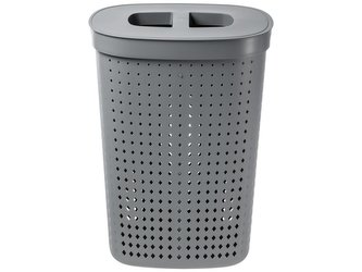 KOŠ NA PRÁDLO SEOUL 61L OVÁLNÝ ŠEDÝ -PT 6031