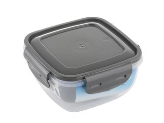 HRANATÁ DÓZA NA POTRAVINY S KLIPSY ŠEDÁ 500ML