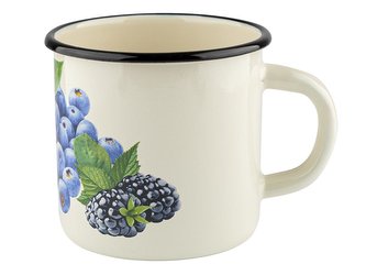 SMALTOVANÝ HRNEK 11CM 1L BORŮVKA