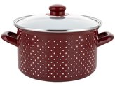 SMALTOVANÝ HRNEC RETRO ČERVENÝ 20 CM