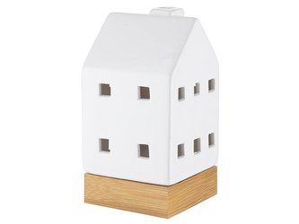 SVÍCEN TEA LIGHT DOMEK PORCELÁN 6,5X6,5X12,1CM