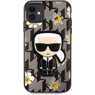 Karl Lagerfeld Ikonik Flower Kryt iPhone 11 šedý