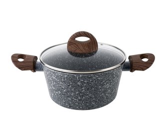 HRNIEC S POKLIČKOU ALU 20 CM 2,5 L GRANITE