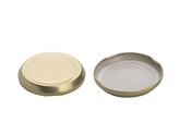 SADA VÍČEK NA ZAVAŘOVÁNÍ MALÉ, ZLATÉ 66MM 10 KS                                                                                      "