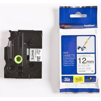 Brother TZ-FX231 / TZe-FX231, 12mm x 8m, černý tisk/bílý podklad, originální páska