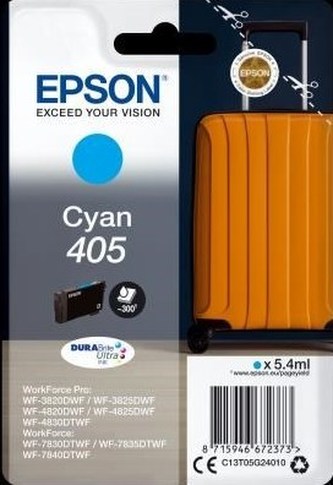 EPSON ink Singlepack Cyan 405 Durabrite Ultra originální inkoustová cartridge