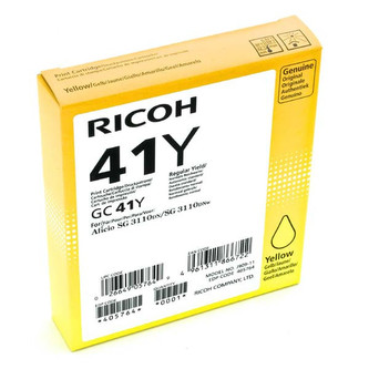 Ricoh originální gelová nápl? 405764, yellow, 2200str., GC41HY, Ricoh AFICIO SG 3100, SG 3110DN, 3110DNW