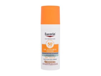 Eucerin Ochranný tónovací a matující gelový krém na obličej SPF 50+ Sun Oil Control Tinted (Sun Gel-Cream) 50 ml Odstín Medium woman