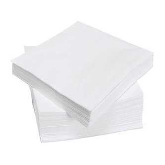 UBROUSKY PRIMA soft 30 x 30 cm, bílé, 1 vrstva, 100 ks