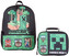Set školní batoh Minecraft se svačinovým boxem: Create (objem 12 litrů|29 x 41 x 10 cm) černý - zelený polyester
