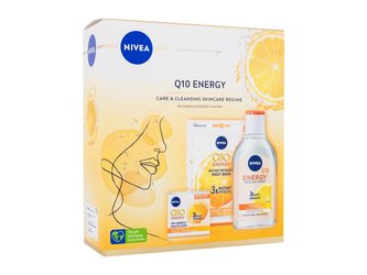 Nivea Q10 Energy denní pleťový krém Q10 Energy 50 ml + micelární voda Q10 Energy 400 ml + pleťová textilní maska Q10 Energy 1 ks