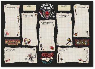 Stolní plánovací A4 podložka na stůl Netflix|Stranger Things (29,7 x 21 cm)