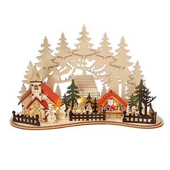 Dekorace vánoční SOLIGHT 1V250 městečko s kostelem