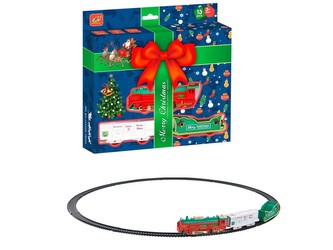 Vlaková souprava- vánoční, na baterie, se světlem a hudbou, průměr  68 cm