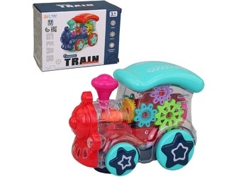 Lokomotíva na batérie, so svetlom a hudbou, 16 x 8 x 12 cm