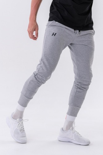 Pánské tepláky Slim Reset Light Grey - NEBBIA - Velikost: M