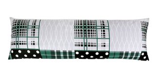 POVLAK na relaxační polštář - zelený patchwork - 50x145 cm (povlak na zip)