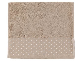 RUČNÍK KROPKI LUX 70X140 BÉŽOVÝ
