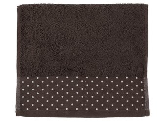 RUČNÍK KROPKI LUX 70X140 SVĚTLE HNĚDÝ