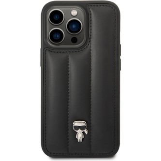 Karl Lagerfeld Quilted Puffy Ikonik Logo kryt iPhone 14 Pro Max černý