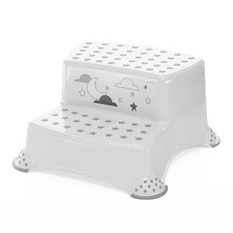 Dvojstupienok k WC/umývadlu "Moon", White