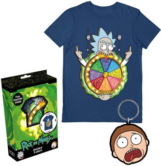 Pánské tričko s přívěskem Rick & Morty: Two Crows (M) modrá bavlna